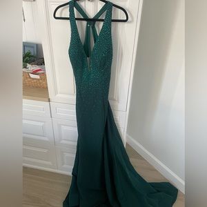 Emerald Prom Dress Mermaid 43051 Green Teal Mori Lee